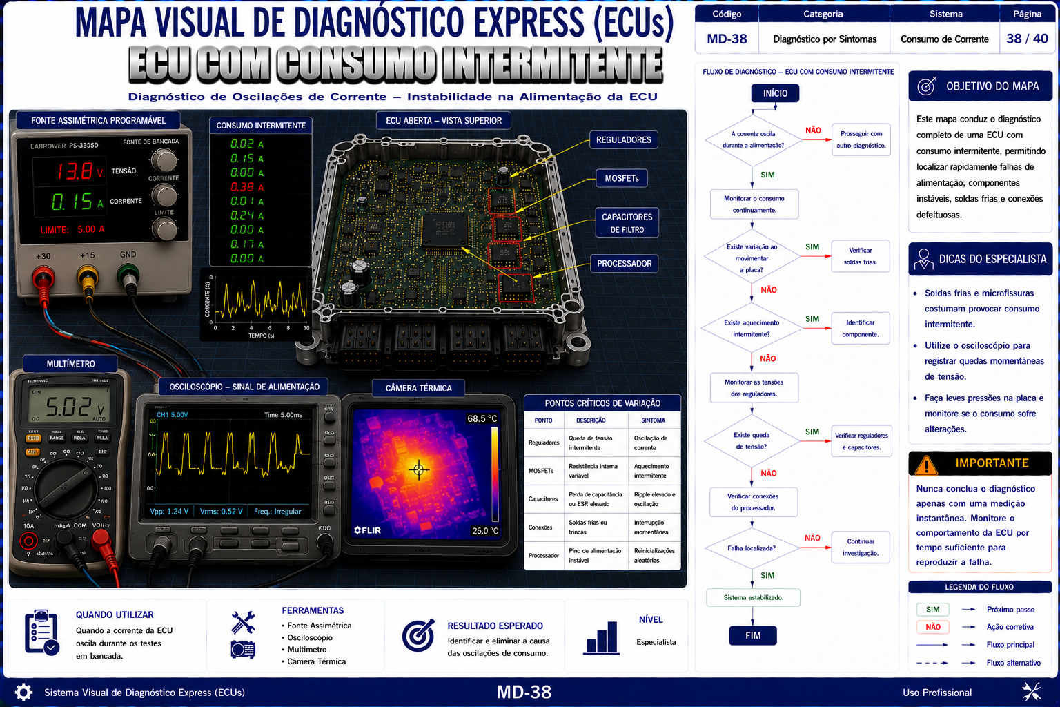 Mapa visual de diagnóstico MD-38